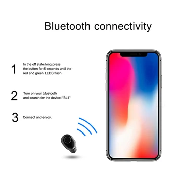 BL1 Pārnēsājamie Bezvadu Bluetooth 4.2 Auss Pumpuru Uzlādējams Austiņas In-Ear