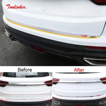 Tonlinker Ārpuse Automašīnas Bagāžnieka Durvju Vāka uzlīme Par Geely SX11 Coolray 2018-20 Car styling 1 Gab Nerūsējošā tērauda Vāka Uzlīme