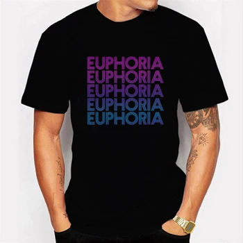 Vīriešu T-krekli Eiforija Iespiesti Harajuku T Kreklu apdruka Vīriešu Apģērbs Lielgabarīta T Krekls Vīriešiem Grafiskais T Krekli Hip Hop Streetwear Topi