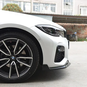3 Gabali, kas Automašīnas Priekšējā Bufera Lūpu Ķermeņa Komplekta Spoilers Sadalītāja ABS Bampers Canard Lūpu Sadalītāja Pasūtījuma Par BMW 3. Sērijas G20 G28 2019 2020