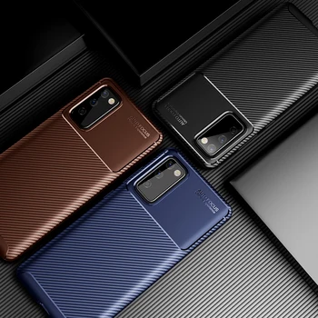 KEYSION Telefonu Gadījumā Samsung S20 FE Oglekļa Šķiedras Tekstūru, Triecienizturīgs Silikona Aizmugurējo Vāciņu Galaxy S20 Ultra S20 Plus S20