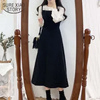 Sieviešu Cietā Vintage Kleita Ir 2021. Rudens Boho Puse Kleita Bez Piedurknēm Pārsējs Sieviešu Vidēja Garuma Kleitas Ilgi Drēbes Vestido 11607