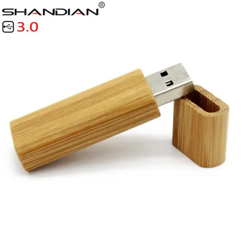 SHANDIAN USB 3.0 1GB bezmaksas logo Koka usb flash drive, memory Stick bambusa koka pen drive 4gb 16gb 32GB 64GB U diska kāzu dāvanu