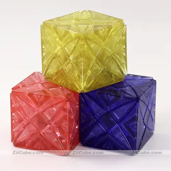LanLan cube dīvaini formas magic cube pārredzamību 8 ass Rex pārredzamu colore uzlīmes LanLan Limited Edition puzles, rotaļlietas twis