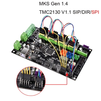 3D Printeri MKS Gen V1.4 Kontroles padomes Atbalstu TMC2130 V1.1 SPI TMC2208 A4988 DRV8825 Draiveri RepRap Rampas 1.4 Mega 2560 R3
