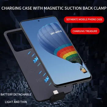 7000mah Slim Akumulatoru Lādētāju, Ja Samsung Galaxy A31 Slim Silikona triecienizturīgs Telefona Power bank Lietu Atpakaļ klipu akumulatora Vāciņu