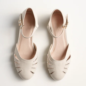 Sieviešu sandales oxford kurpes vasaras vintage īstas ādas balto plakano gladiator oxfords vasaras sandales sieviešu kurpes 2020