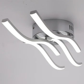 AC 85-265V Mūsdienu LED Griestu Lampas 12W 18W 24W Alumīnija Viļņu Formu Vienkāršu Led Griestu Gaismas Guļamistaba, Dzīvojamā Istaba Apdare