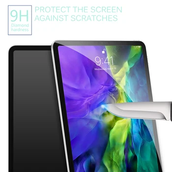 Planšetdatora Ekrāna Aizsargs Filmu Rūdīta Stikla iPad Pro 11 collu 2020. gadam Pilnībā Pārklāts Sānu Aizsargātu Stikla iPad Pro 11