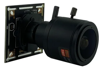 Analogā/CVBS 600TVL 7440+8510 CMOS Kameras Moduļa ar M12 Objektīvs IRC 2.8-12mm DC 12V 38*38mm BNC Koaksiālie CCTV Drošības