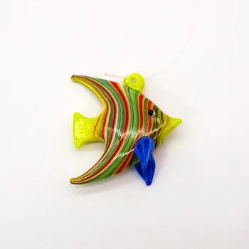 Peldošās Stikla Burbulis Tropu Zivis Rotājumu Miniatūras Jūras Dzīvnieku Statuetes Mājās Akvāriju Zivju Tvertnes Dekori Aksesuāri Mākslas Kulons