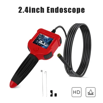 Jaunu HD 5.5 MM Inspekcijas Endoskopu Fotokameras Ūdensdrošs IP67 Borescope 2,4 Collu Ekrāns Mini 720P Kamera Auto Monitors Endoskopu