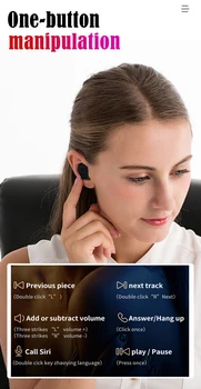 F9 TWS Bezvadu Austiņas Bluetooth 5.0 F9 TWS Bluetooth ūdensizturīgs Earbuds, Brīvroku Austiņas Ar Mikrofonu Uzlādes Gadījumā