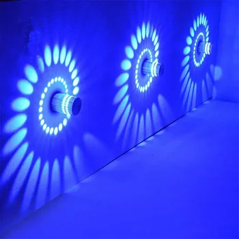 Spirālveida Caurumu Sienas Lampas 3W LED apgaismojuma regulēšanu, Dobās Cilindra Gaismas Tālvadības RGB Mini Gaismas KTV Spēļu zāle, Bārs Dropshipping