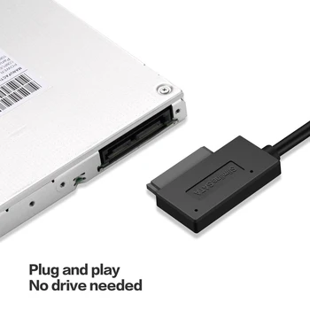 Piezīmjdatora optiskais diskdzinis tiešsaistes Sata USB 2.0 II 7+6 13Pin Adaptera Kabeli, lai Portatīvo Datoru CD/DVD ROM Slimline Converter Līnijas