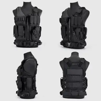 Regulējams Militāro Vīriešu Taktiskās Maskēties Vest Āra Medību CS Šaušanas Medību Veste Apģērbu F4Z8