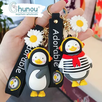 Modes Gelled Pingvīns Keychain Izstrādāt Radošo Lelle Atslēgu Piekariņi Cute Karikatūra Meitene Auto Keychain Soma, Rotaslietas Kulons Vairumtirdzniecība