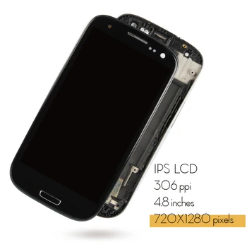 TESTA 4.8 Samsung Galaxy SIII S3 Neo i9301 i9300i i9308i i9301i LCD Displejs Ekrānā Pieskarieties Digitizer Rāmja Montāžas Nomaiņa