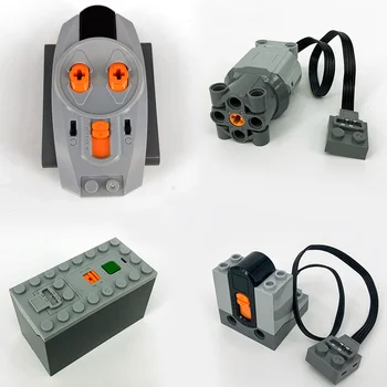 Barošanas Funkcija Legoing Tehnika Vilcienu Servo M-Motors XL-Mehānisko L-Mehānisko ev3 Ātrums Tālvadības Celtniecības Bloki rotaļlietas Zēns
